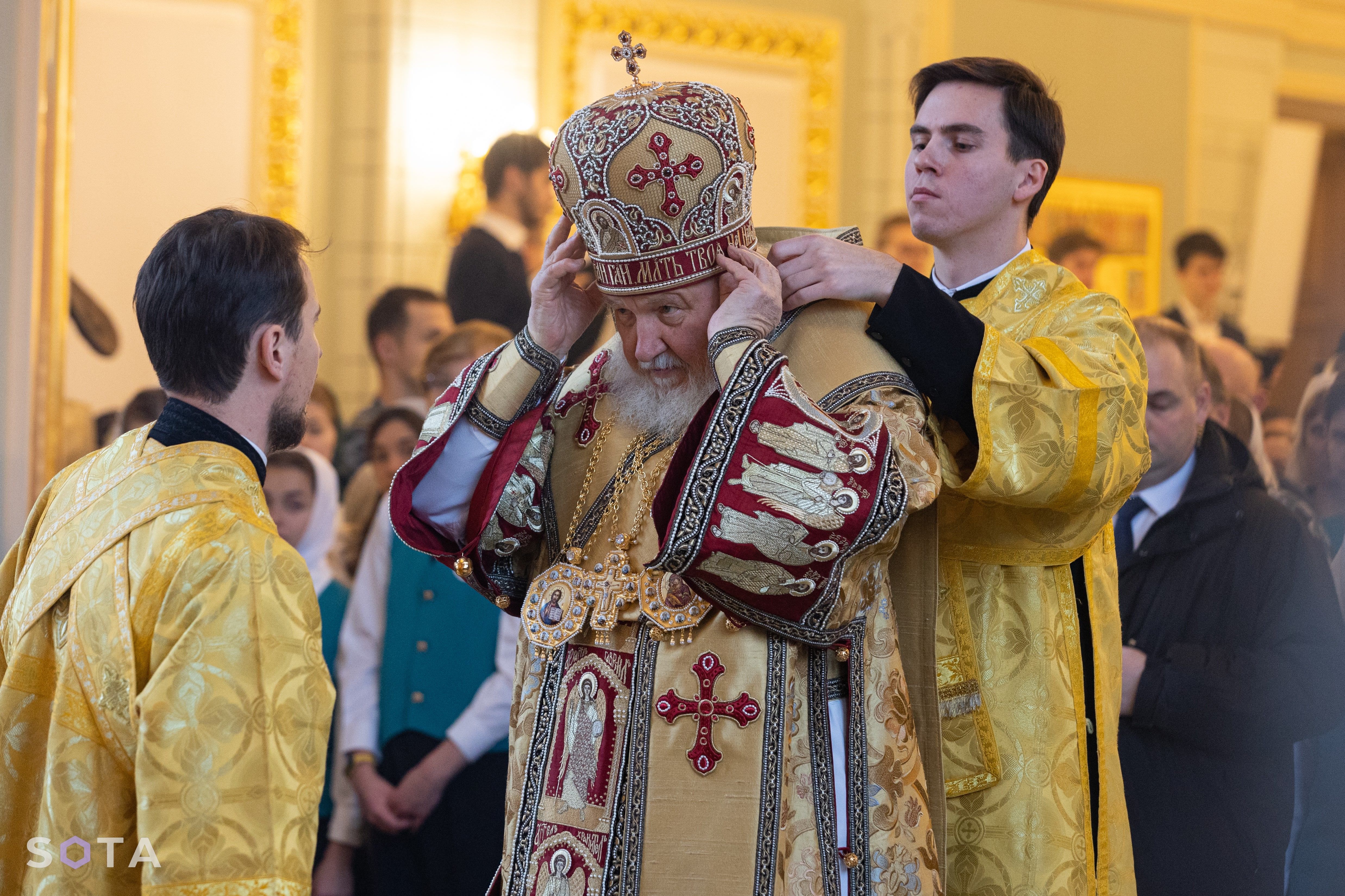 Патриарх Кирилл в Православном Свято-Тихоновском университете.