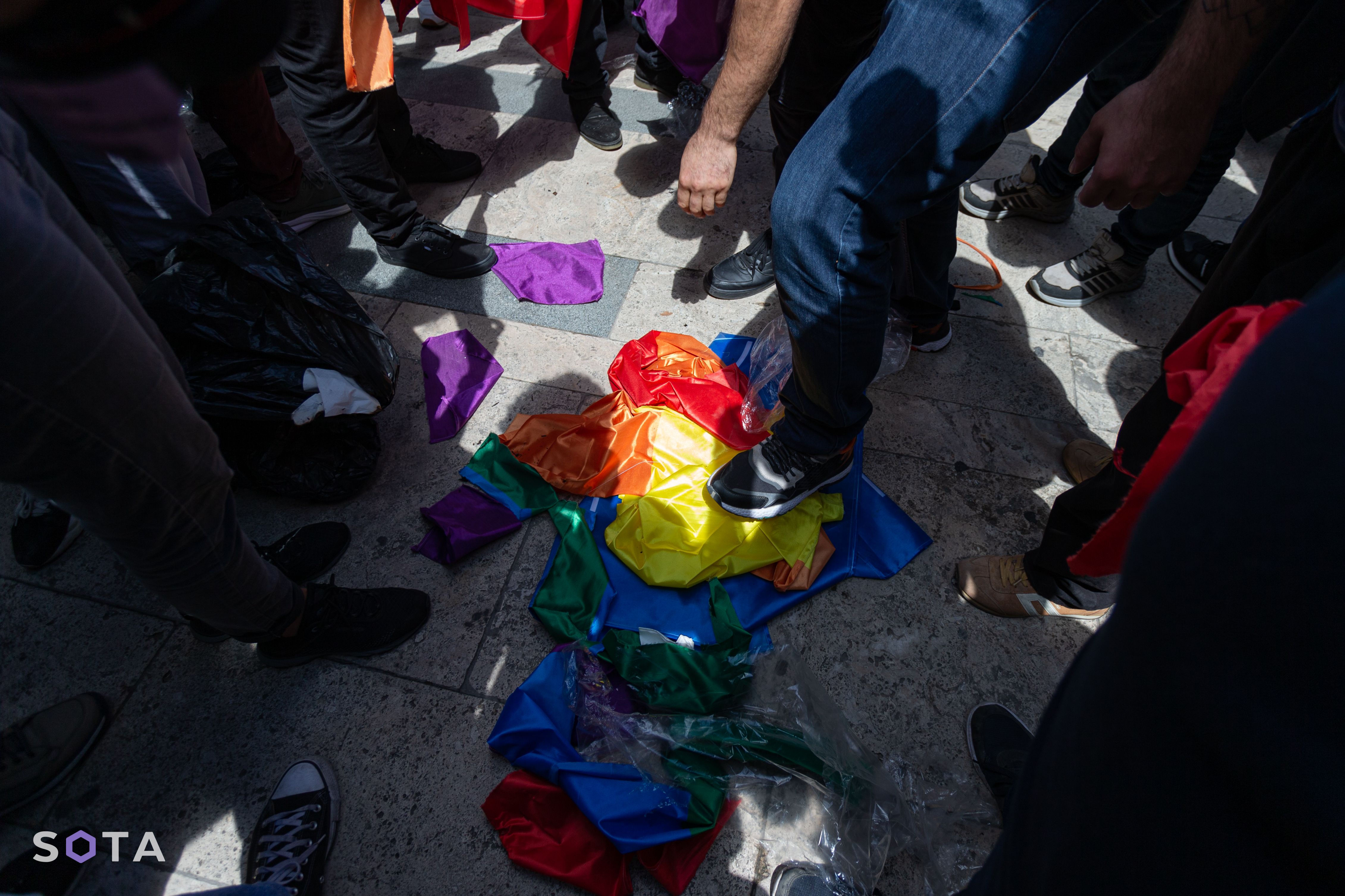 Акция протеста против ЛГБТК+, НАТО и вступления Грузии в Евросоюз радикалов Alt-Info 2 июля 2022 года
Руслан Терехов / SOTA