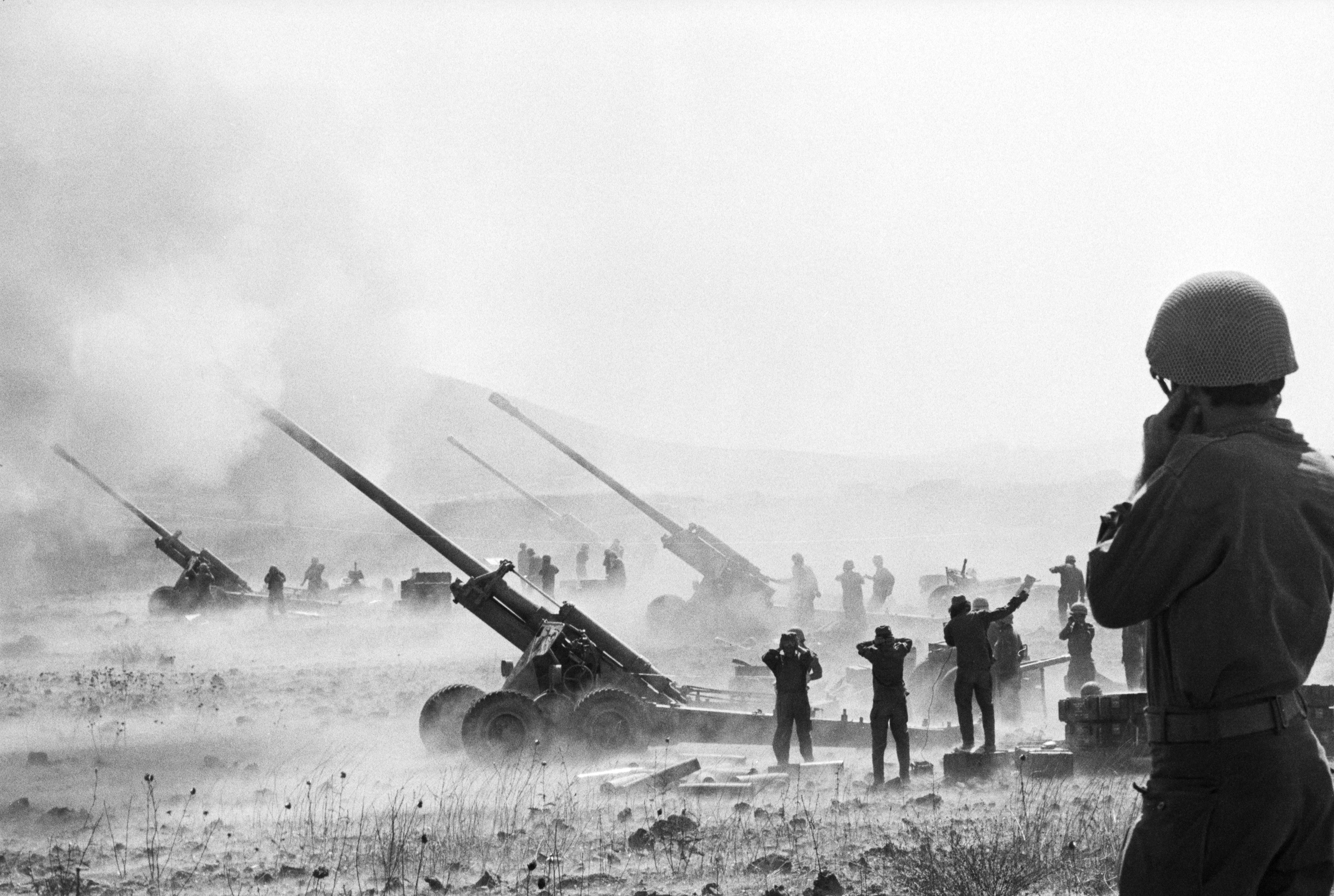 Израильская артиллерия ведет огонь по сирийским позициям.
CIA / Wikimedia