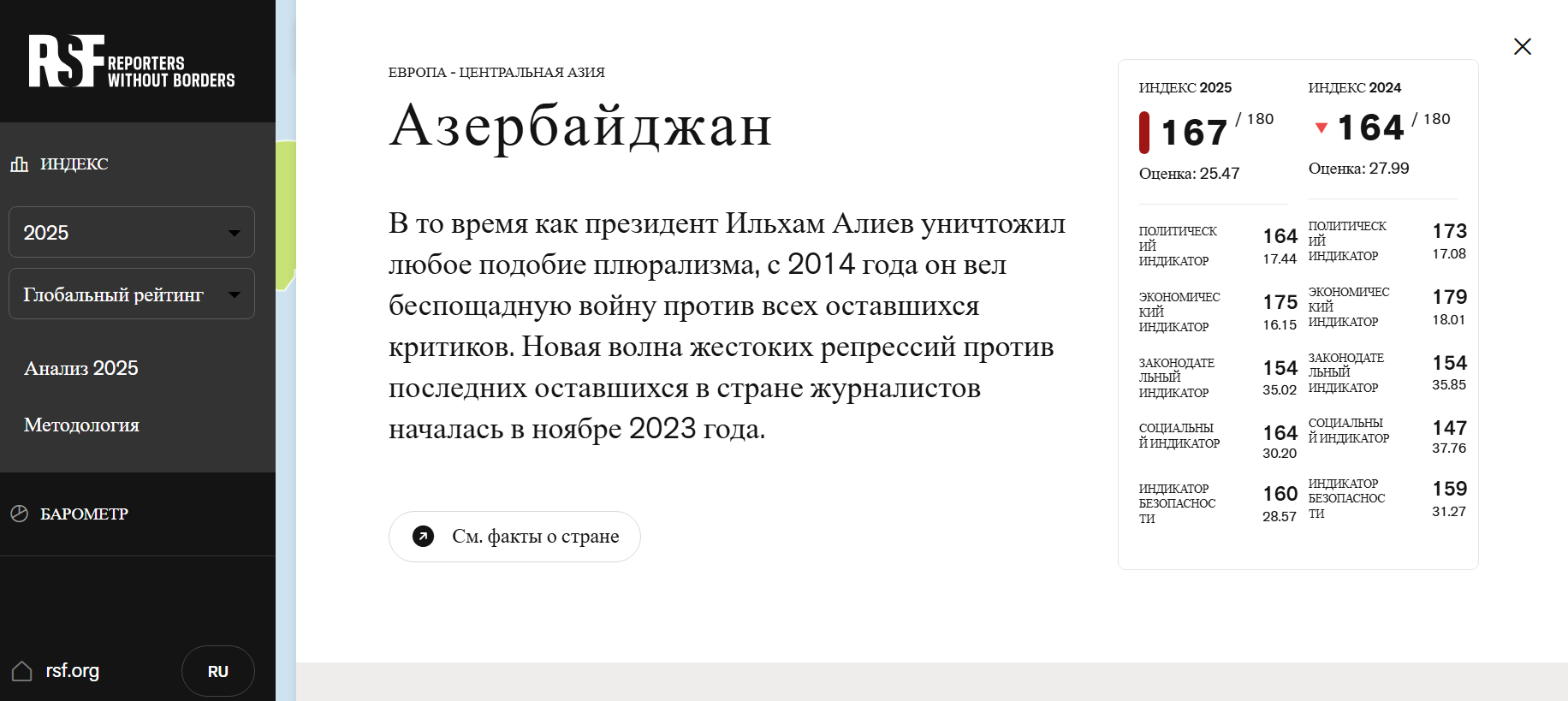 Скриншот с сайта RSF