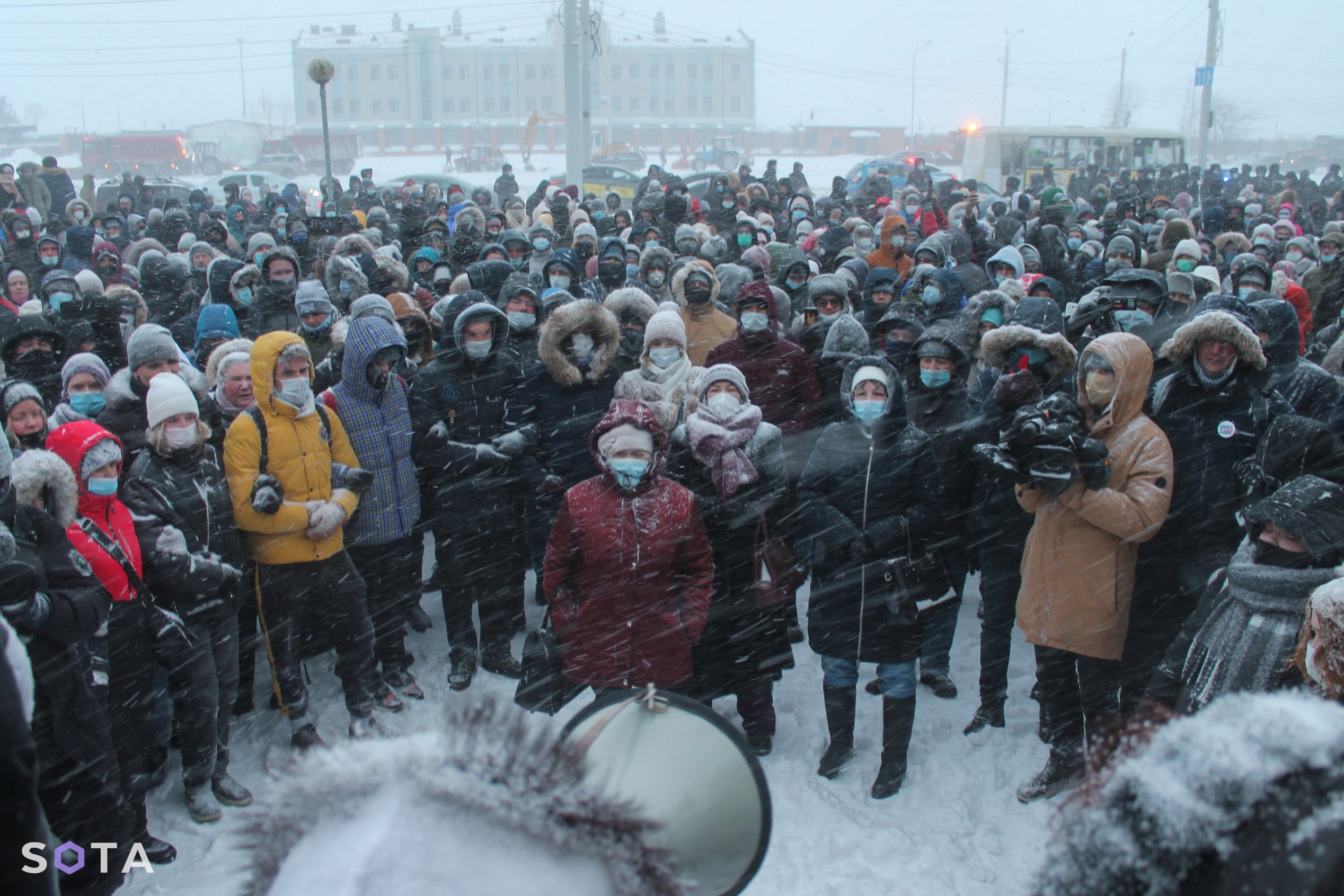 Акция в поддержку Навального в Архангельске, 23 января 2021 года.
Александр Песков / SOTA