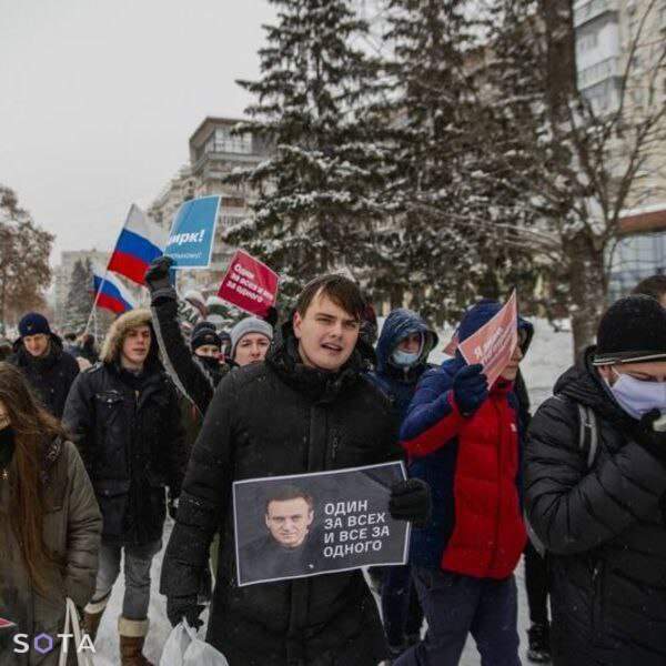 Митинг в Самаре в январе 2021 года. Фото: Сергей Подсытник