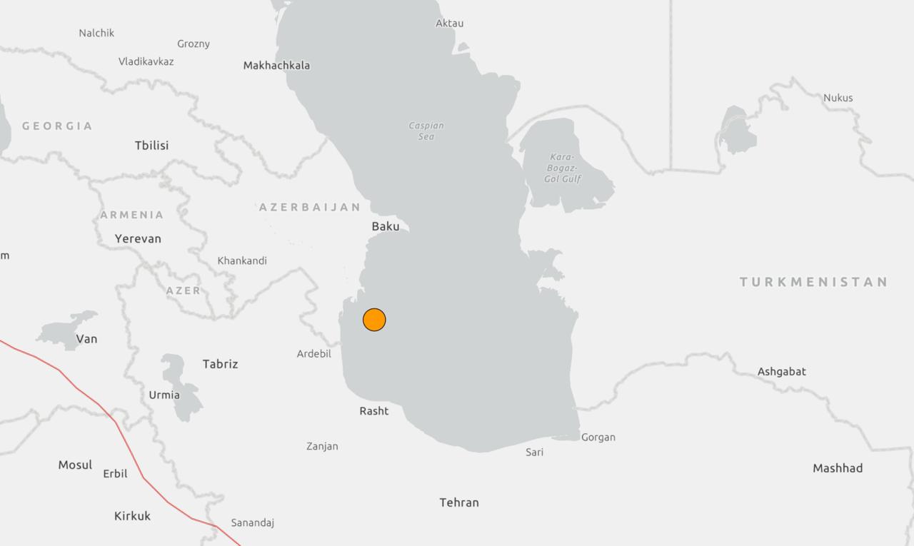 Обложка статьи В Каспийском море произошло землетрясение магнитудой 5,6